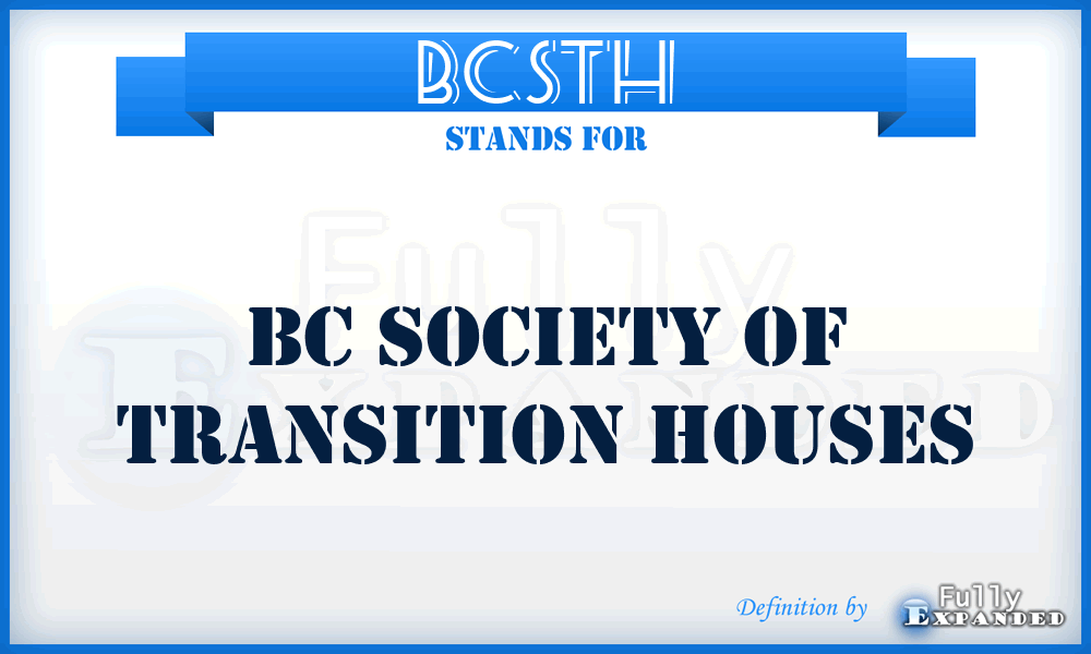 BCSTH - BC Society of Transition Houses