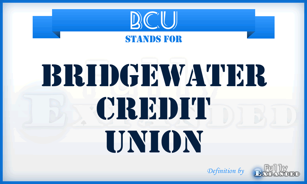 BCU - Bridgewater Credit Union