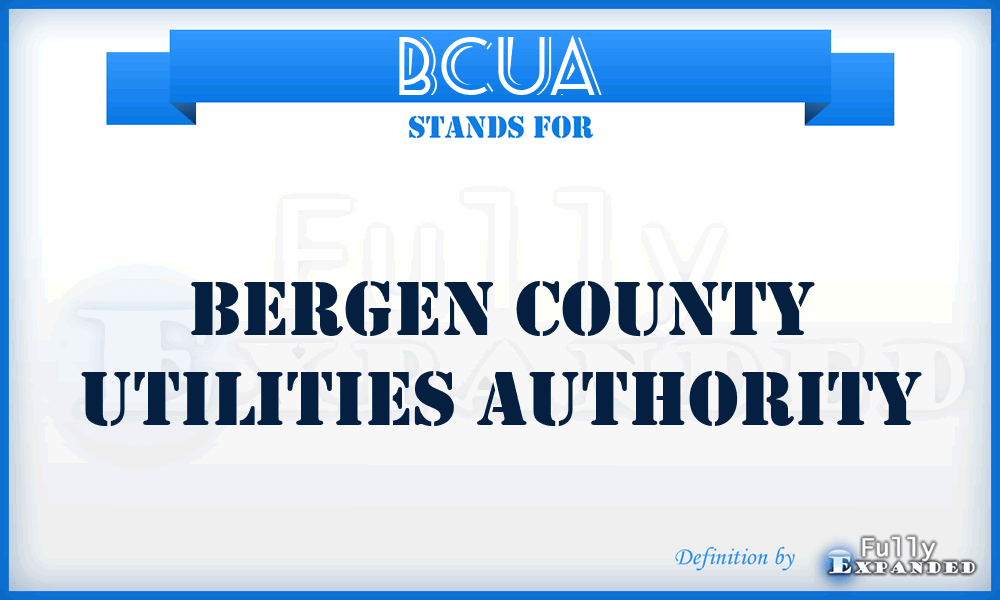 BCUA - Bergen County Utilities Authority