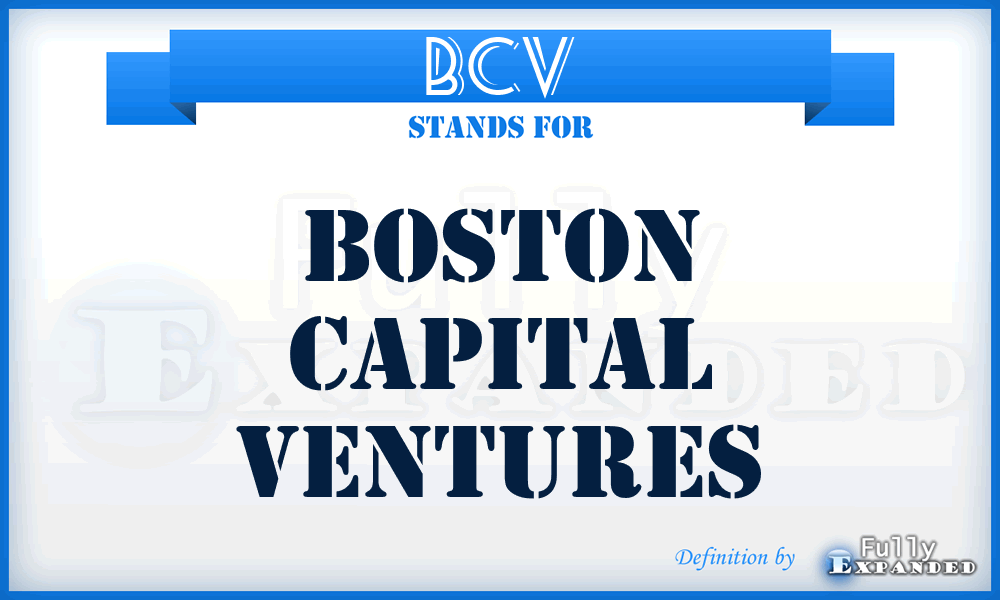 BCV - Boston Capital Ventures