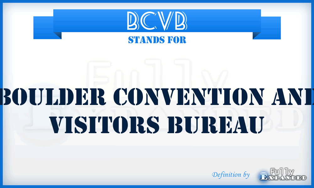 BCVB - Boulder Convention and Visitors Bureau