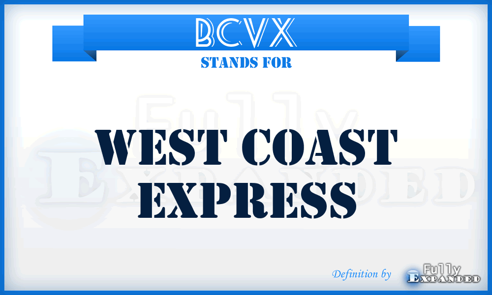 BCVX - West Coast Express