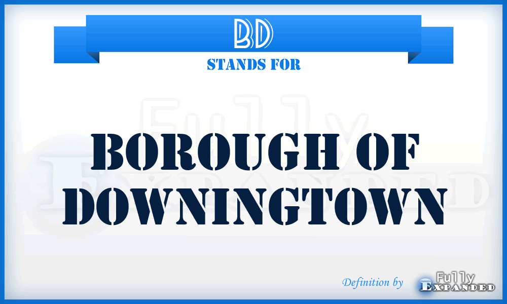 BD - Borough of Downingtown