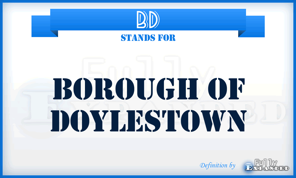 BD - Borough of Doylestown
