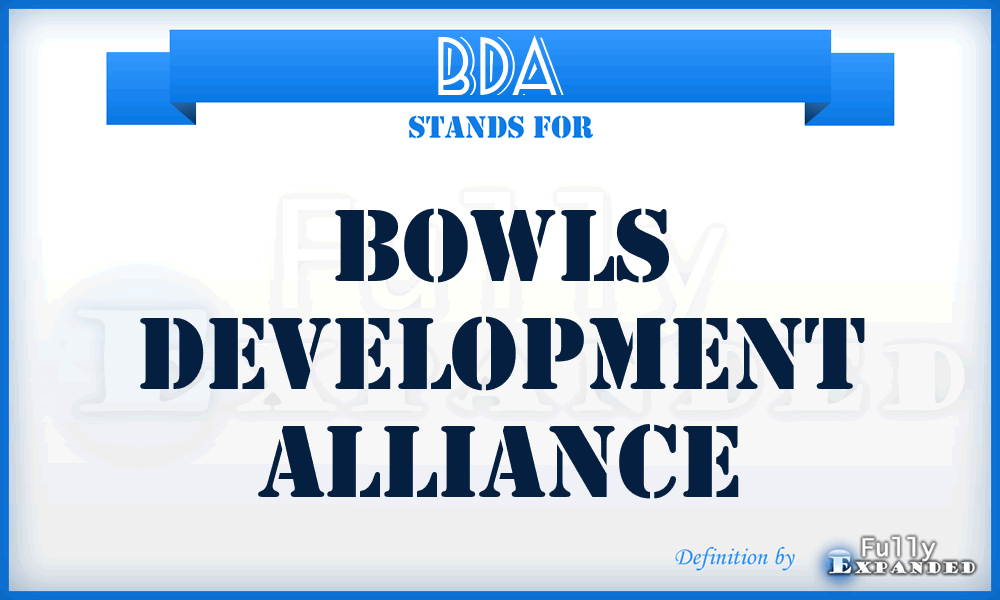 BDA - Bowls Development Alliance