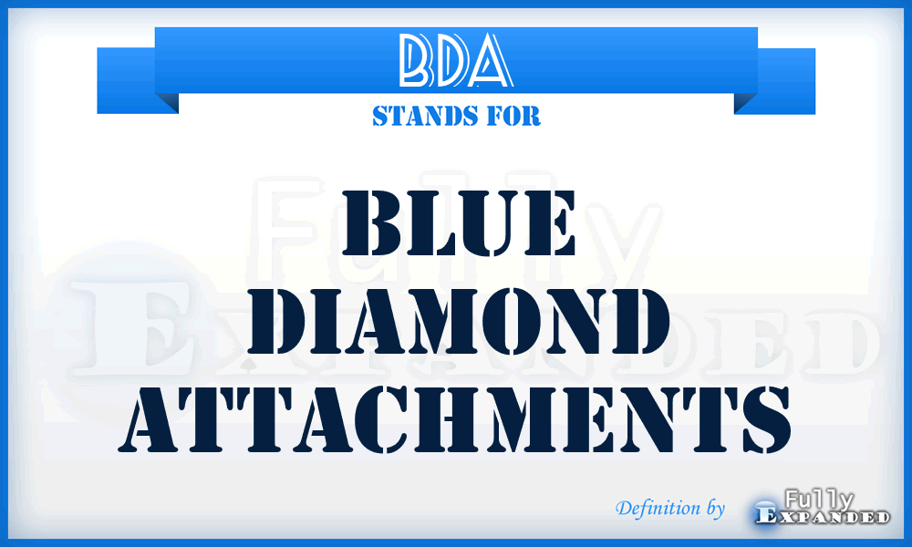 BDA - Blue Diamond Attachments