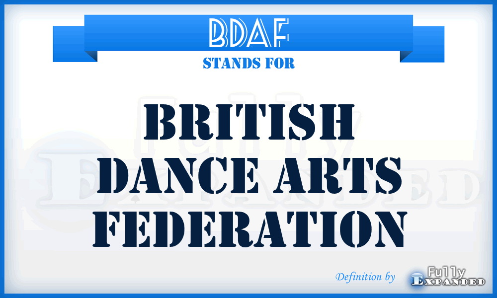 BDAF - British Dance Arts Federation