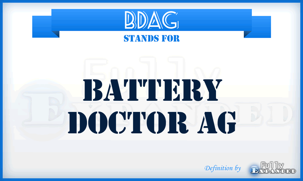 BDAG - Battery Doctor AG