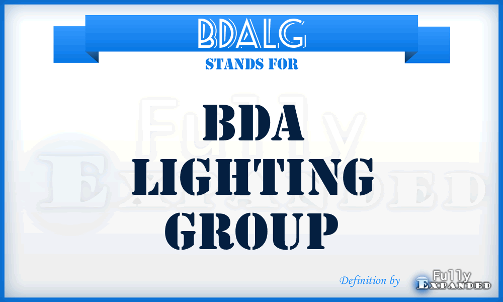 BDALG - BDA Lighting Group