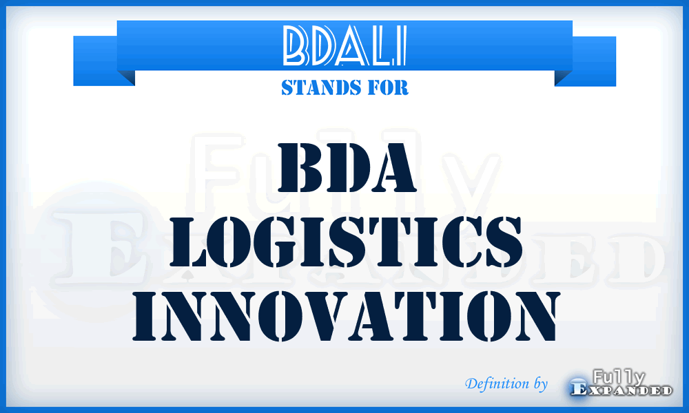 BDALI - BDA Logistics Innovation