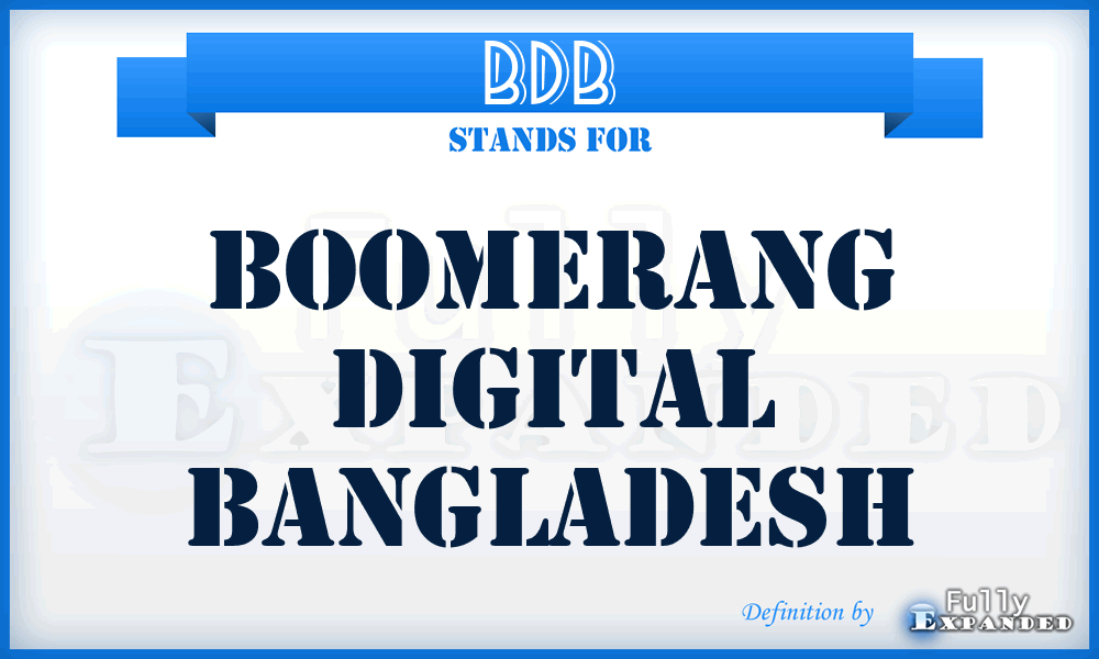 BDB - Boomerang Digital Bangladesh