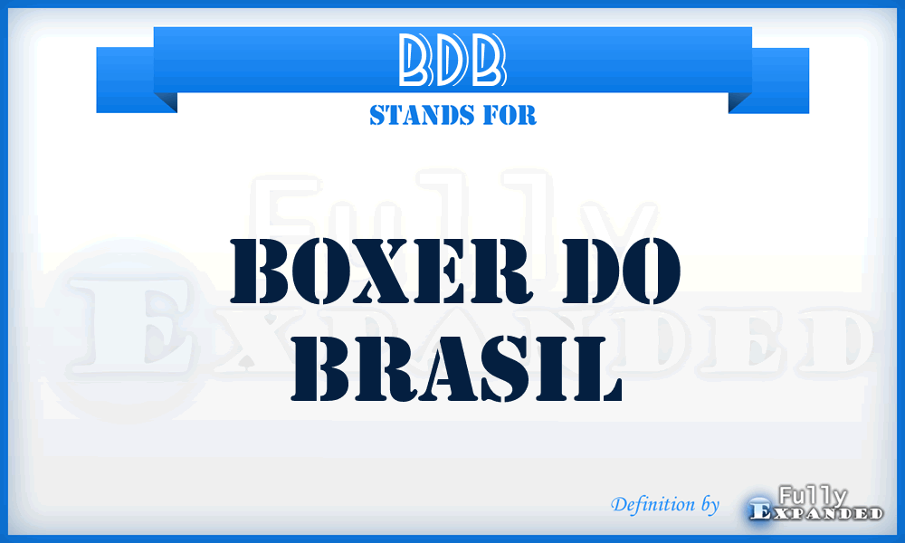 BDB - Boxer Do Brasil