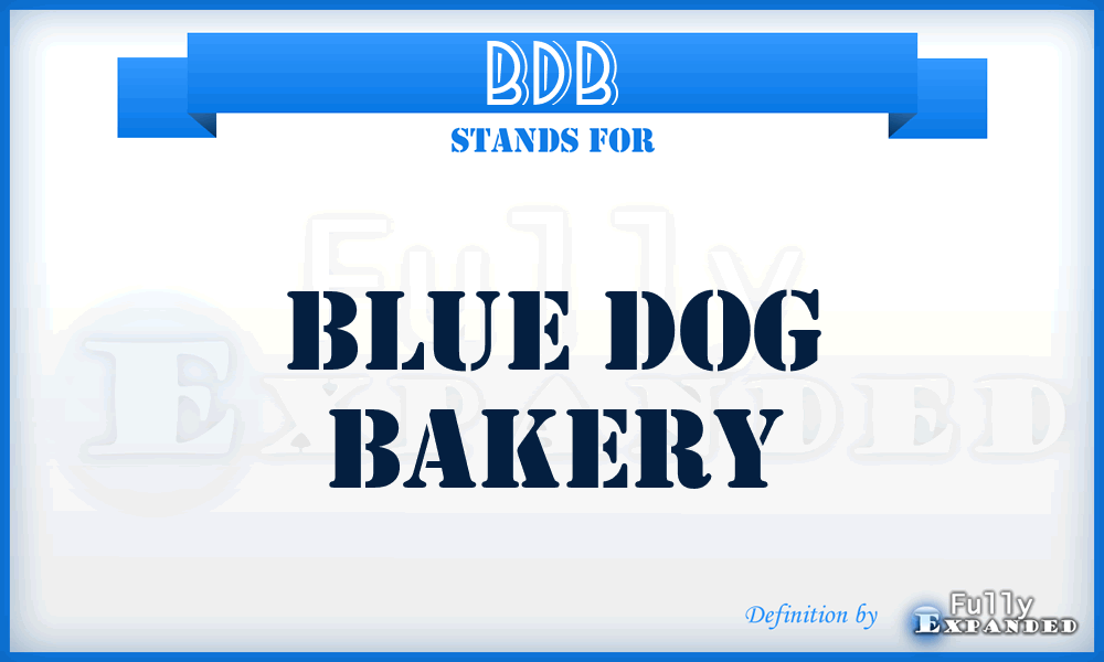 BDB - Blue Dog Bakery