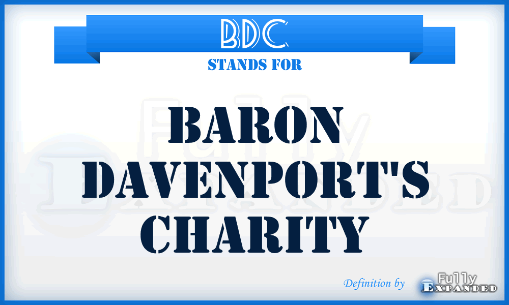 BDC - Baron Davenport's Charity