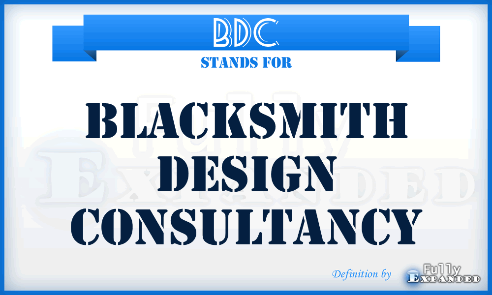 BDC - Blacksmith Design Consultancy