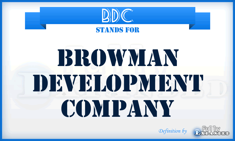 BDC - Browman Development Company