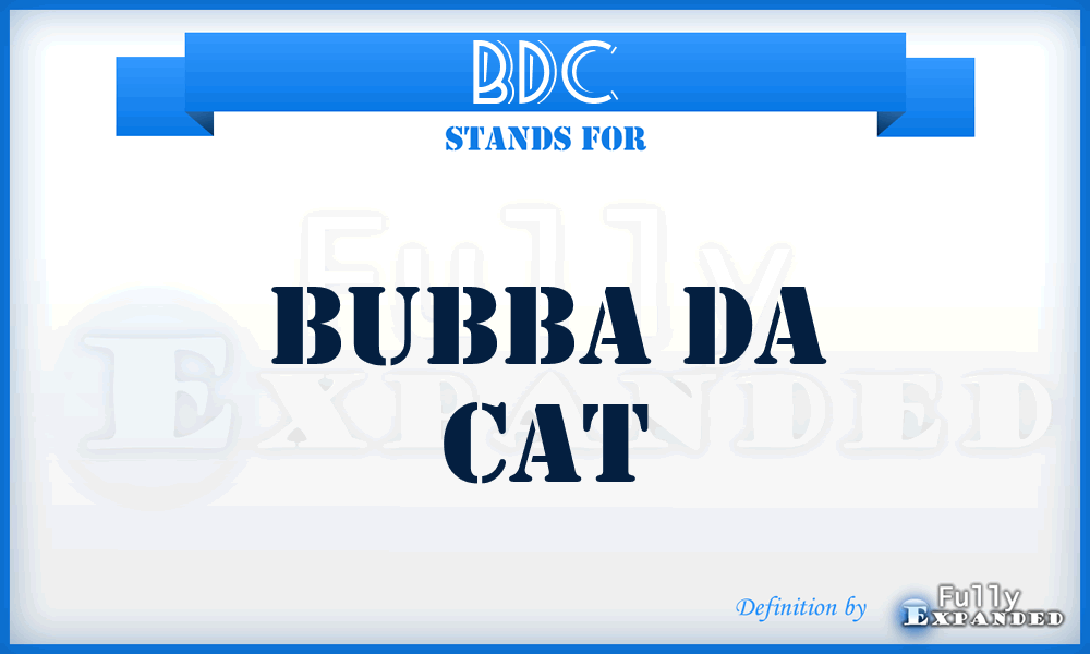 BDC - Bubba Da Cat