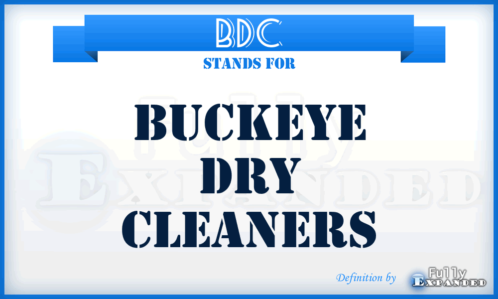 BDC - Buckeye Dry Cleaners