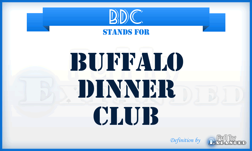 BDC - Buffalo Dinner Club