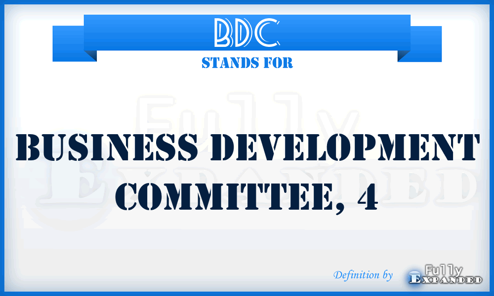 BDC - business development committee, 4