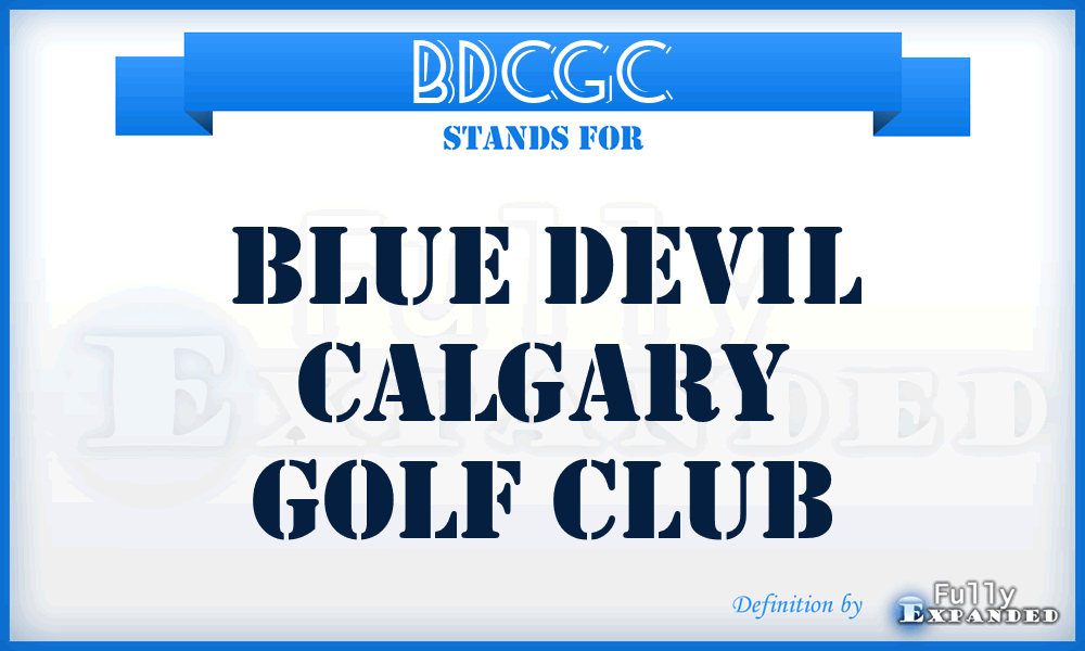 BDCGC - Blue Devil Calgary Golf Club