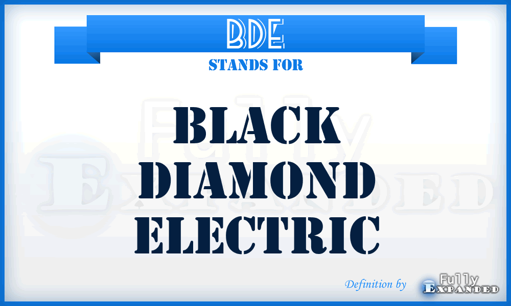 BDE - Black Diamond Electric