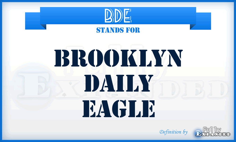 BDE - Brooklyn Daily Eagle