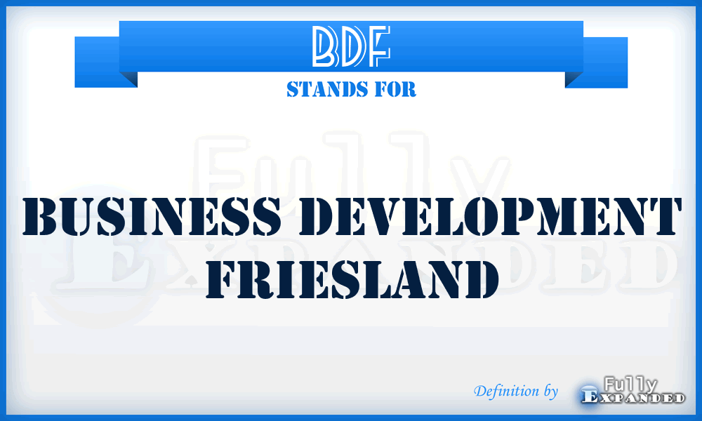 BDF - Business Development Friesland