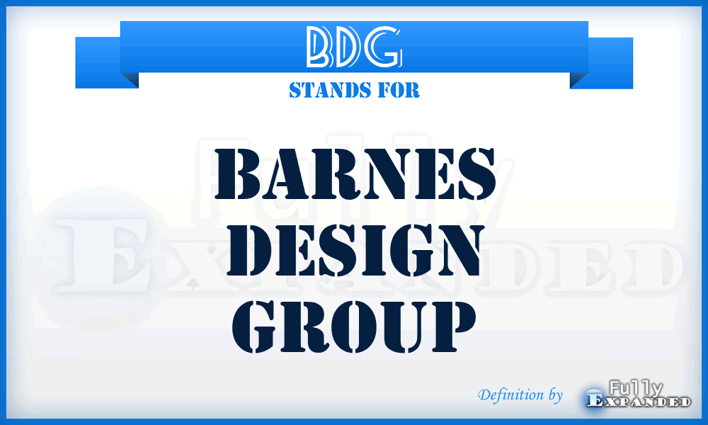 BDG - Barnes Design Group