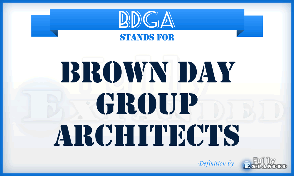 BDGA - Brown Day Group Architects