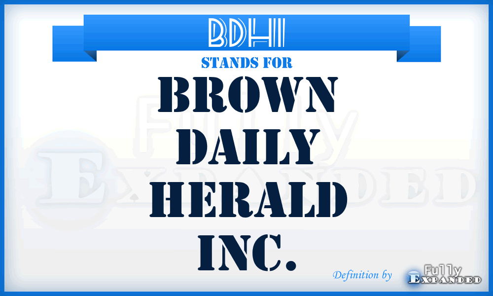 BDHI - Brown Daily Herald Inc.