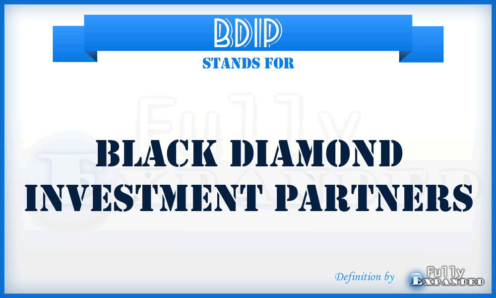 BDIP - Black Diamond Investment Partners