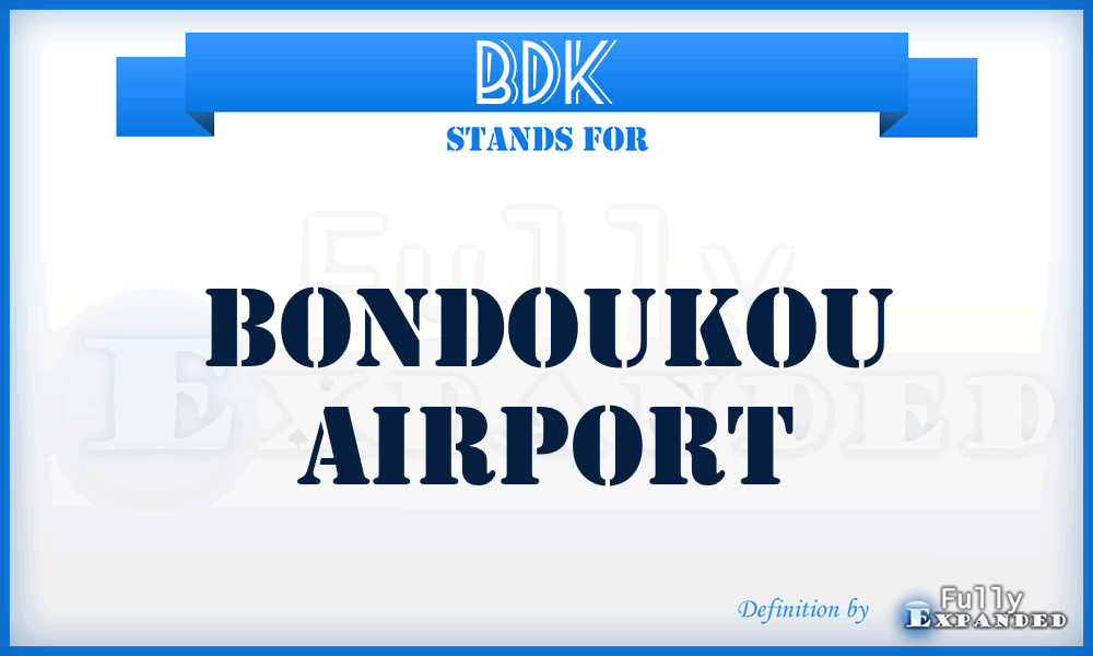 BDK - Bondoukou airport
