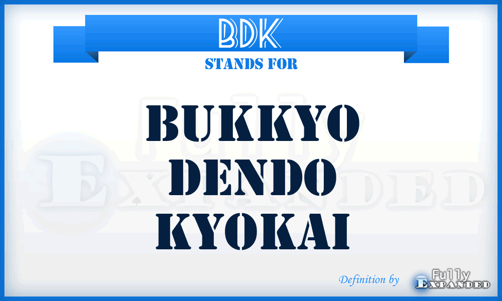 BDK - Bukkyo Dendo Kyokai