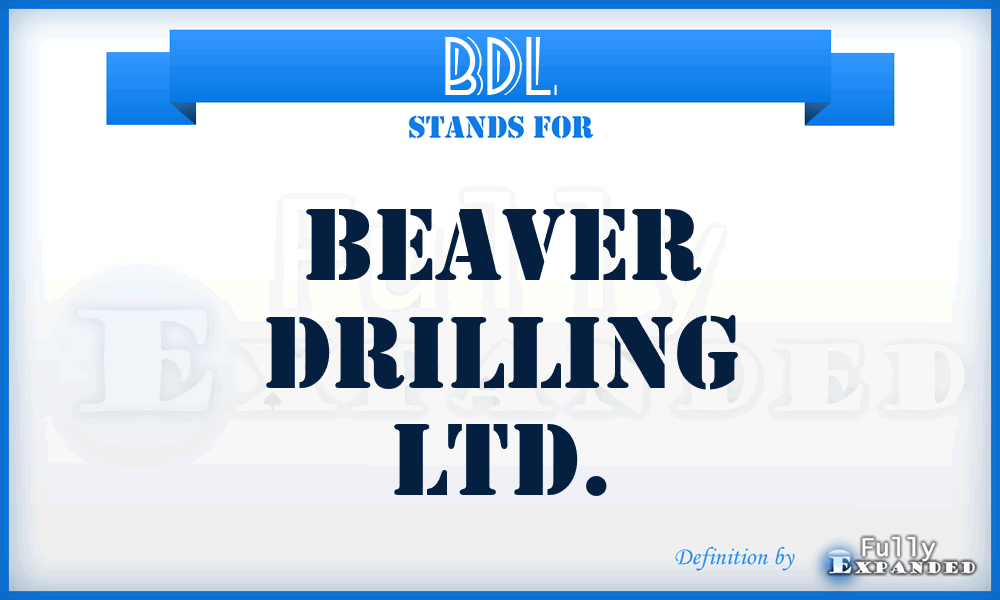 BDL - Beaver Drilling Ltd.