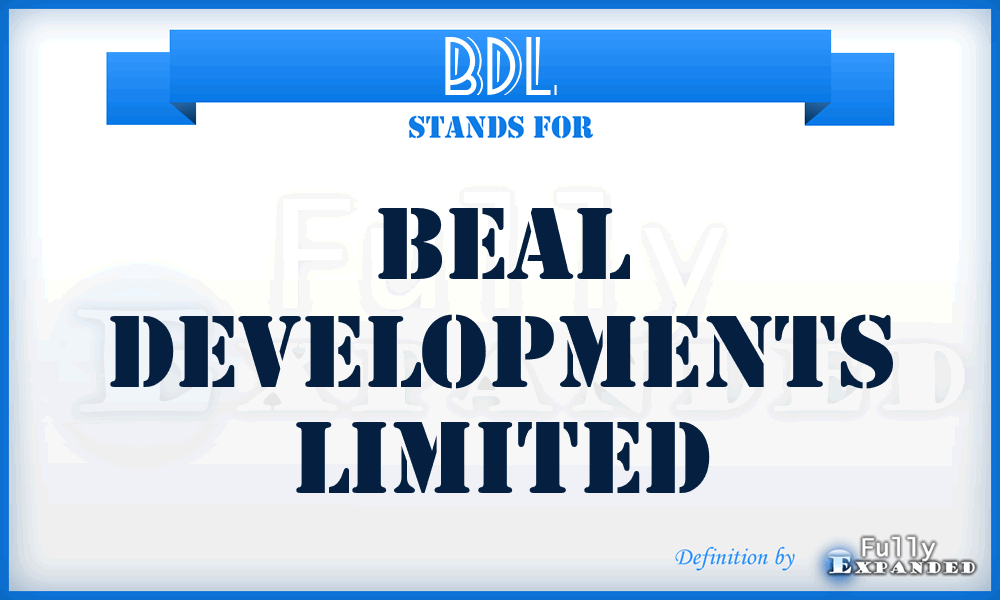 BDL - Beal Developments Limited