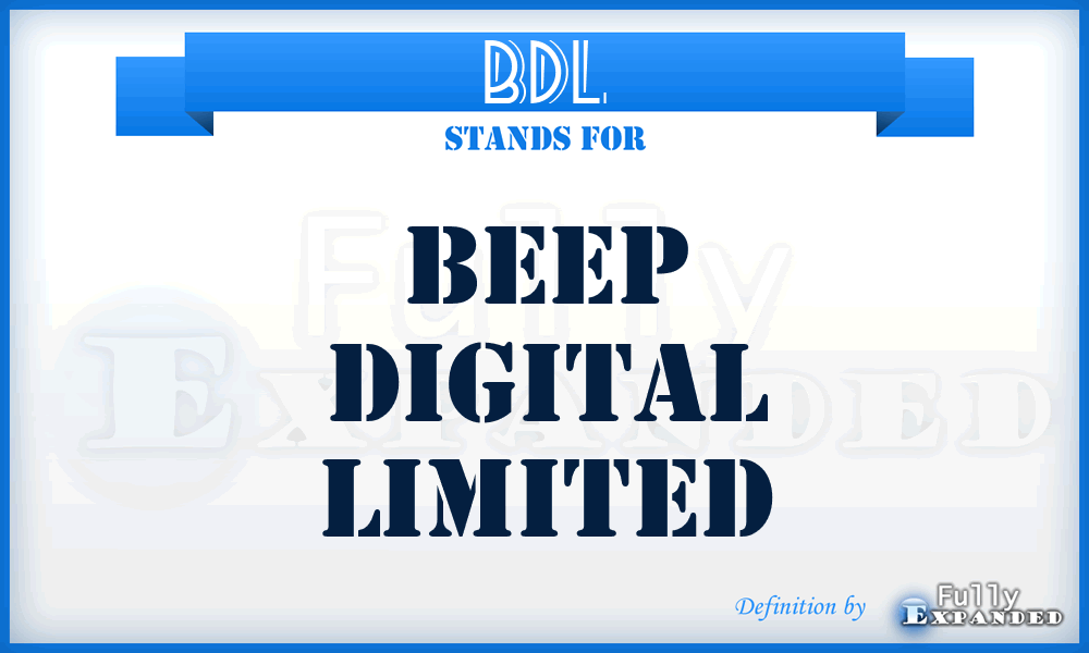 BDL - Beep Digital Limited