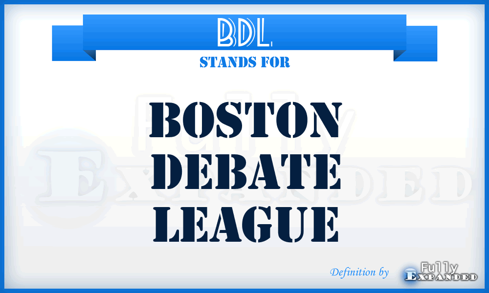 BDL - Boston Debate League