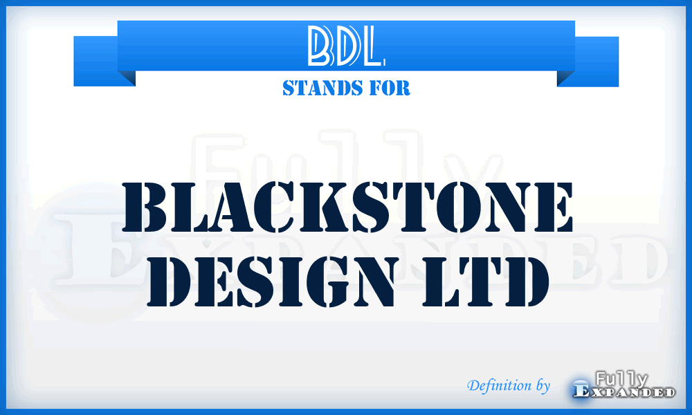 BDL - Blackstone Design Ltd