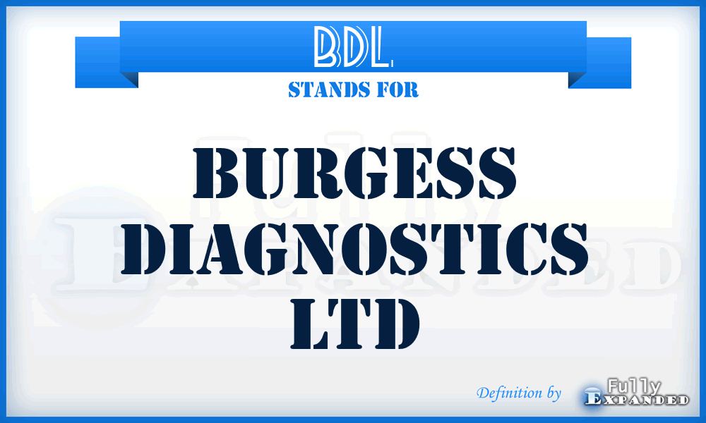 BDL - Burgess Diagnostics Ltd