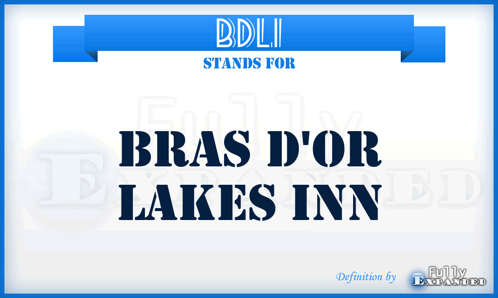 BDLI - Bras D'or Lakes Inn