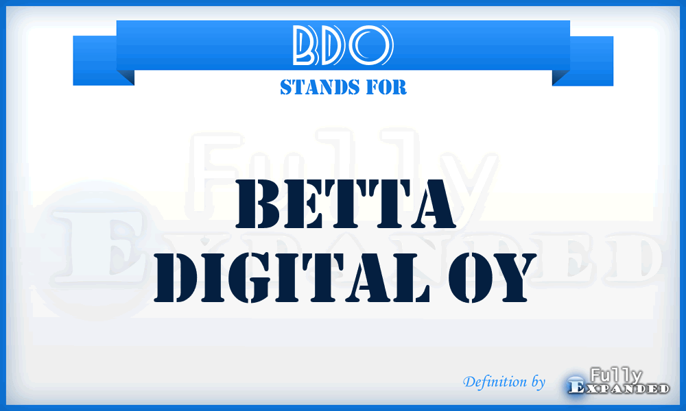 BDO - Betta Digital Oy