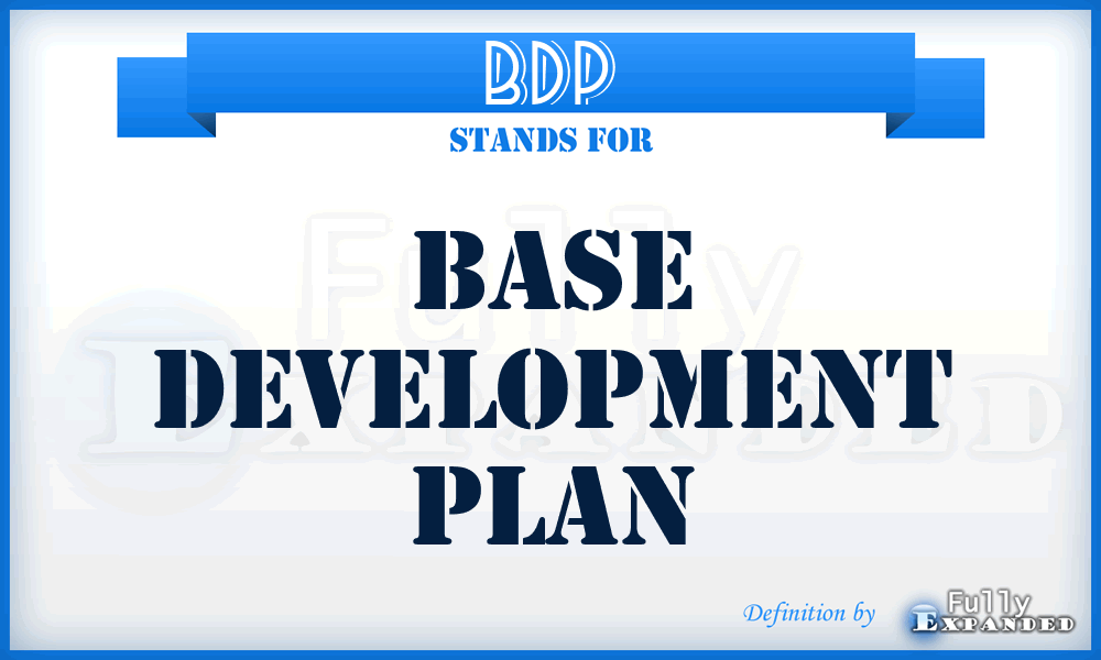 BDP - Base Development Plan