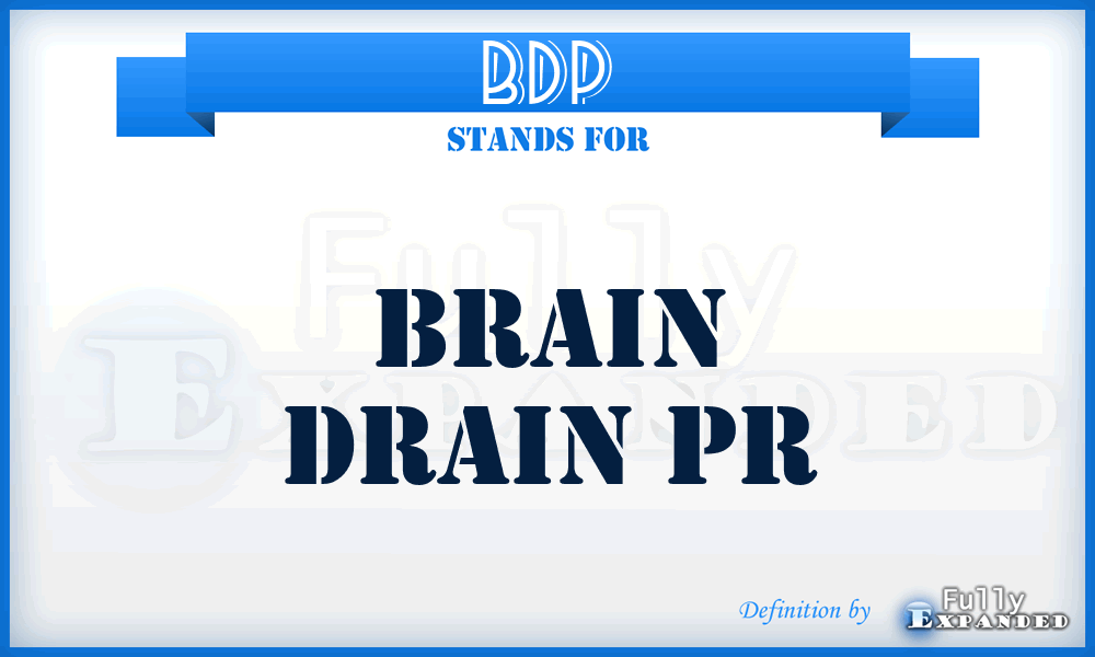 BDP - Brain Drain Pr