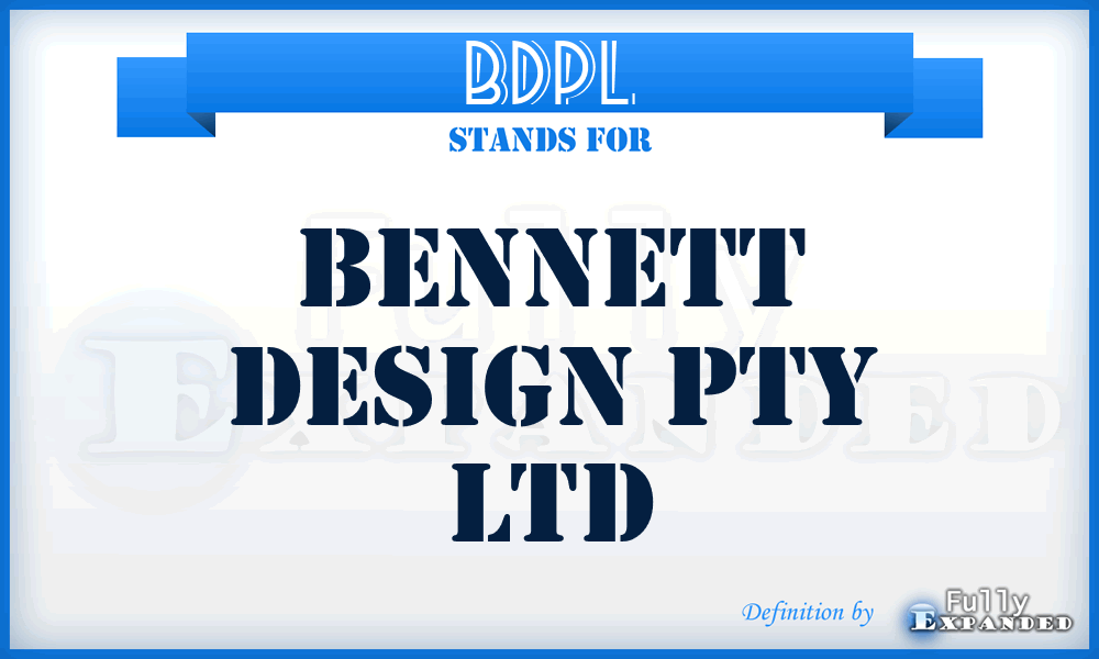 BDPL - Bennett Design Pty Ltd