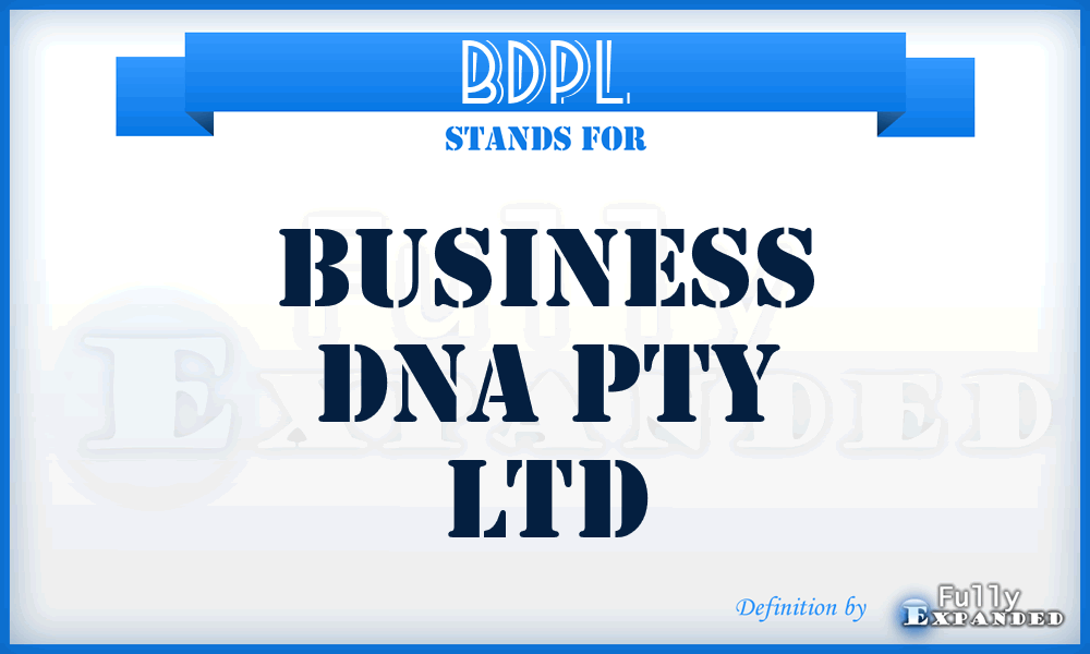 BDPL - Business Dna Pty Ltd