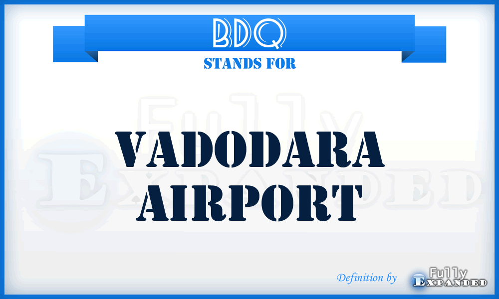 BDQ - Vadodara airport