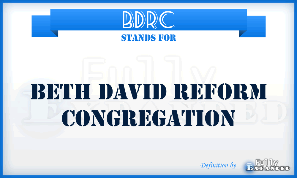 BDRC - Beth David Reform Congregation