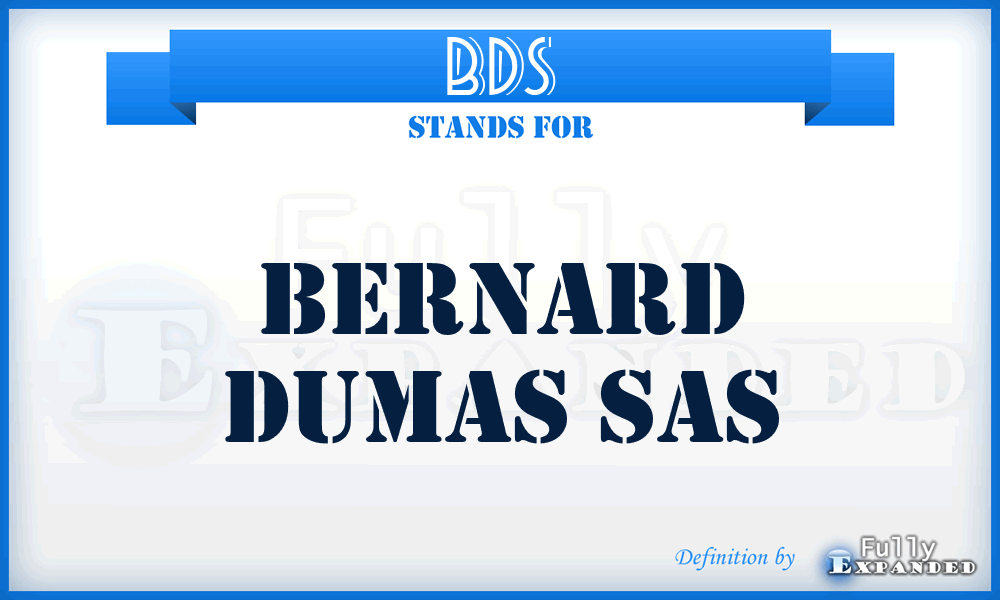 BDS - Bernard Dumas Sas