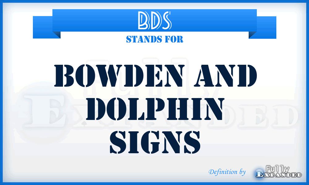 BDS - Bowden and Dolphin Signs